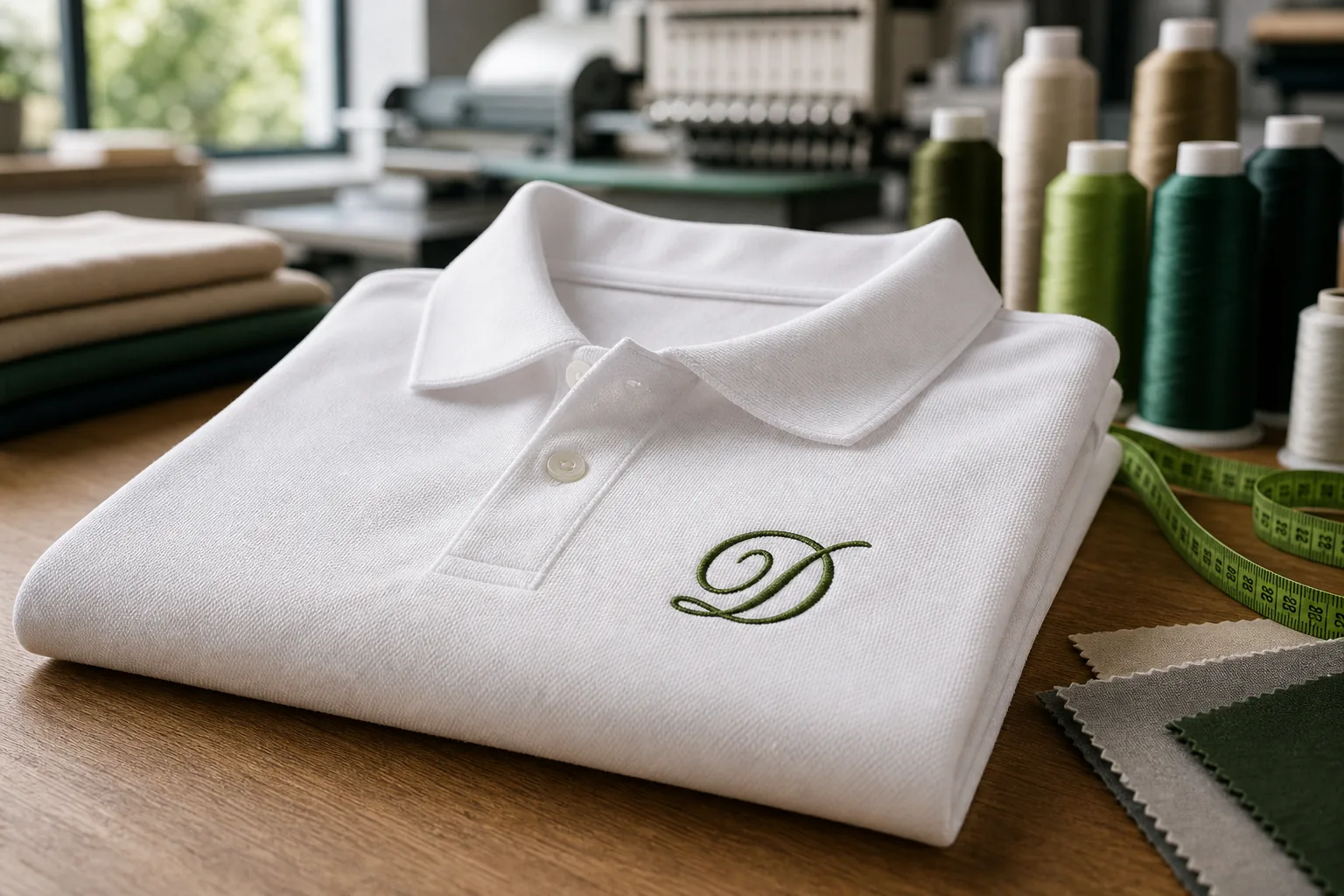 Polo Shirt mit gesticktem Dadoue Logo von Stickerei Dadoue